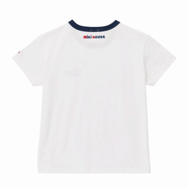 miki HOUSE Tシャツ サイズ120 ホワイト ミキハウス mikihouse ロゴ シンプル 長袖Tシャツ 120cm 白（01