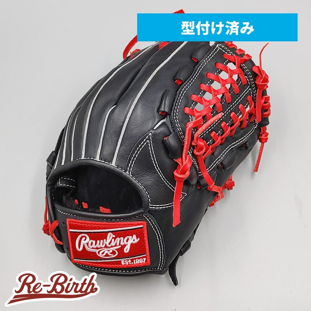 【新品】 ローリングス 少年軟式グローブ / オールラウンド用 型付け済み (レッド / colored by Re-Birth) [NE938]