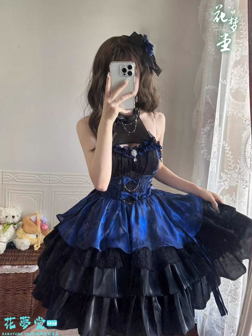 25年 lolita オリジナル 洋服 スカート ワンピース ドレス パーティーお姫様 撮影会 舞台 イベント 花夢堂-310