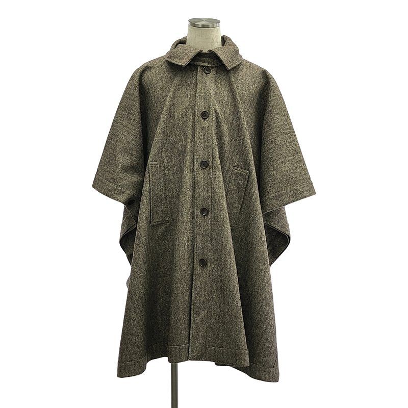 ANATOMICA | アナトミカ | ヘリンボーン オーバーポンチョ コート ケープ | TU | ブラウン | メンズ