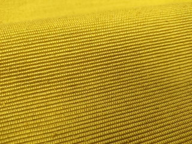 平和屋着物○本場黄八丈 八寸名古屋帯 一重帯 山吹茶色 正絹 逸品