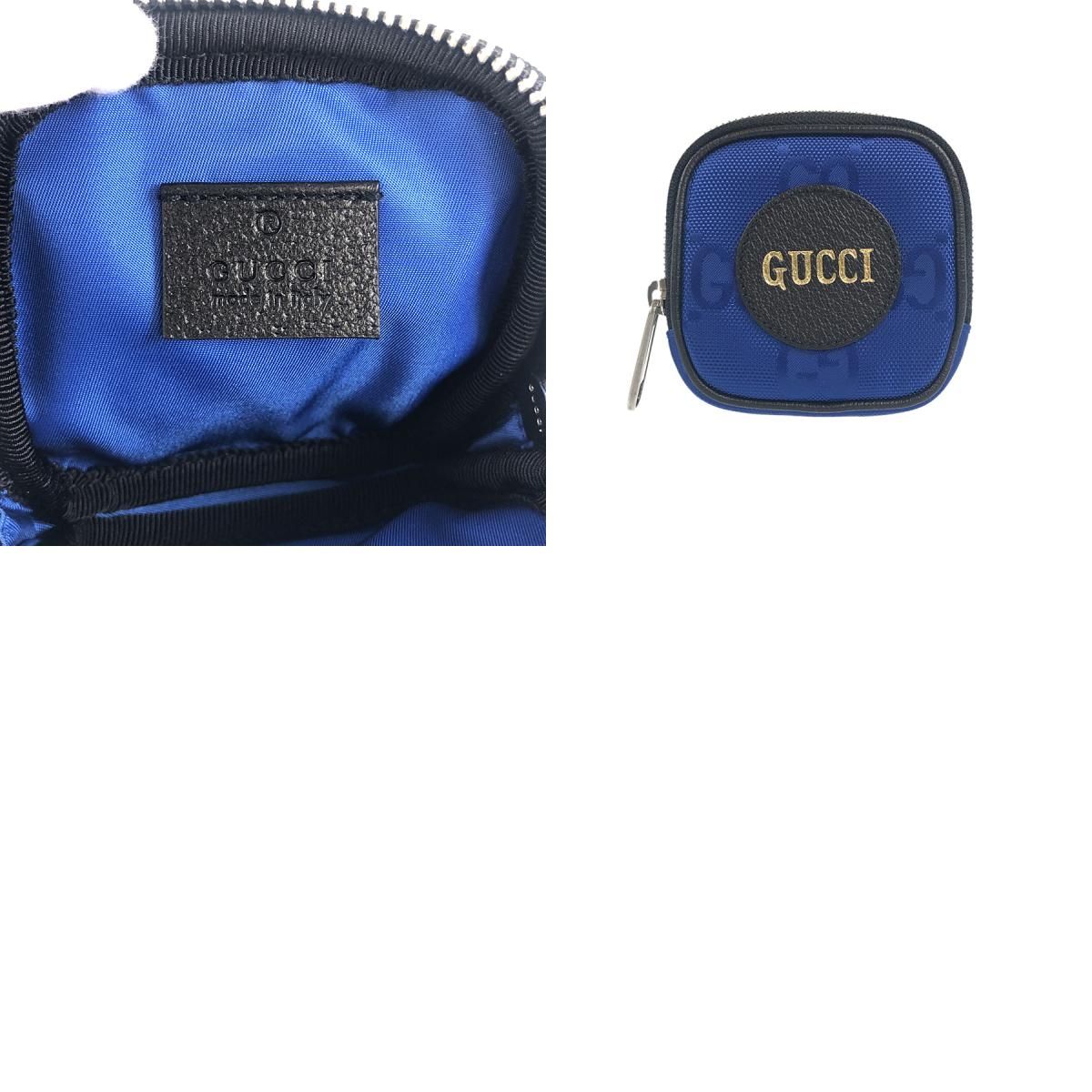 グッチ GUCCI オフザグリッド 645060 ブルー キャンバス レザー コイン