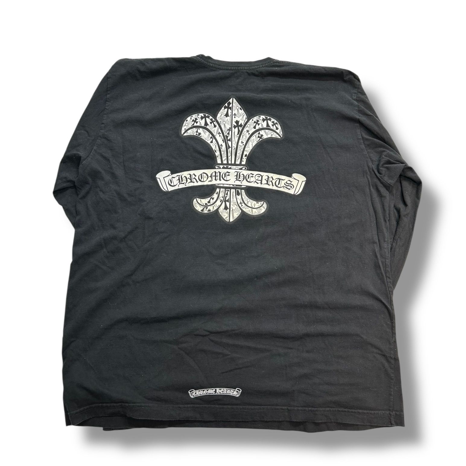 ▲CHROME HEARTS▲ クロムハーツ　Tシャツ Sサイズ クロムハーツTシャツオレンジセメタリークロスブラック|クロムハーツ