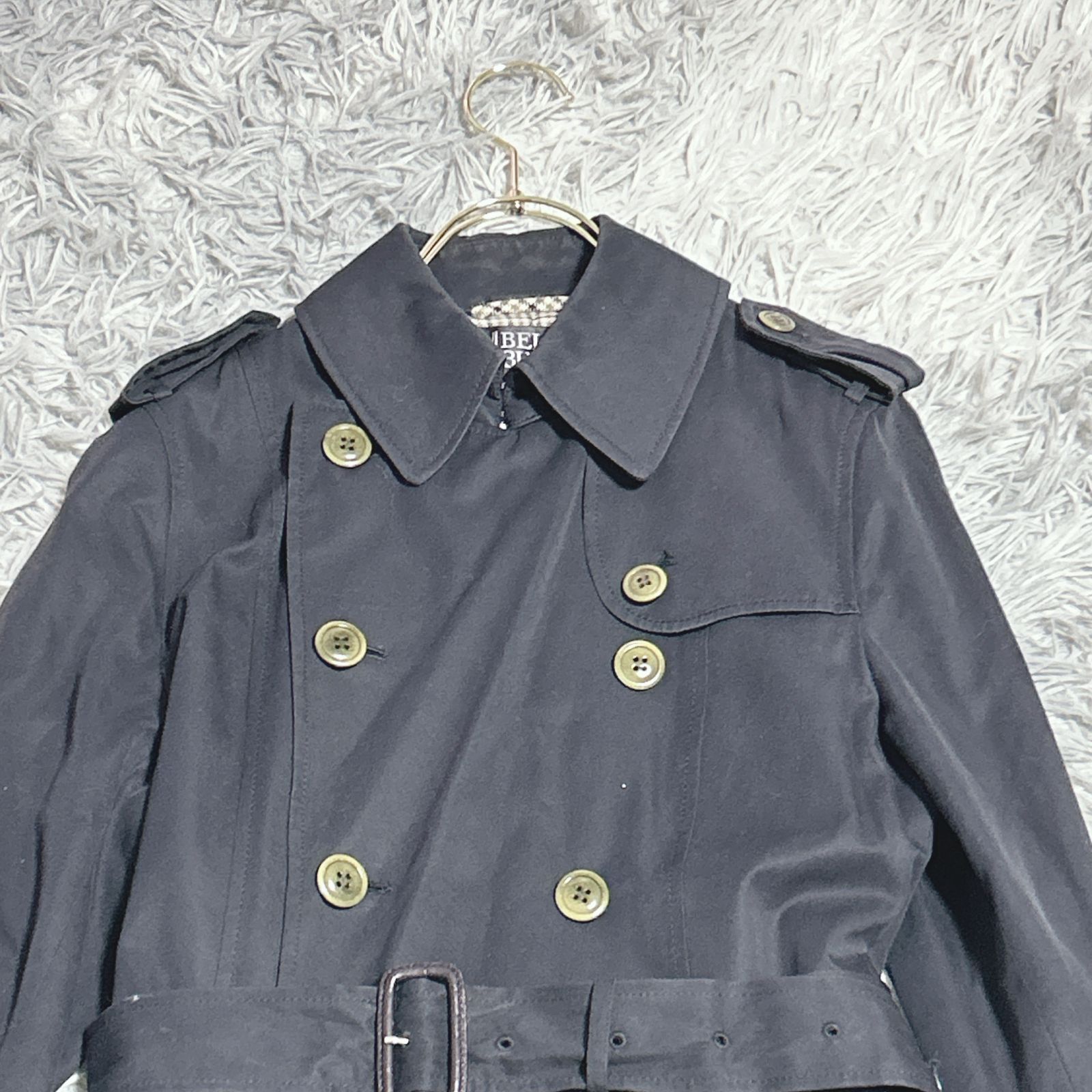 BELTA BUONO】トレンチコート ベルト付き 綿100% (13) 上品 エレガント 