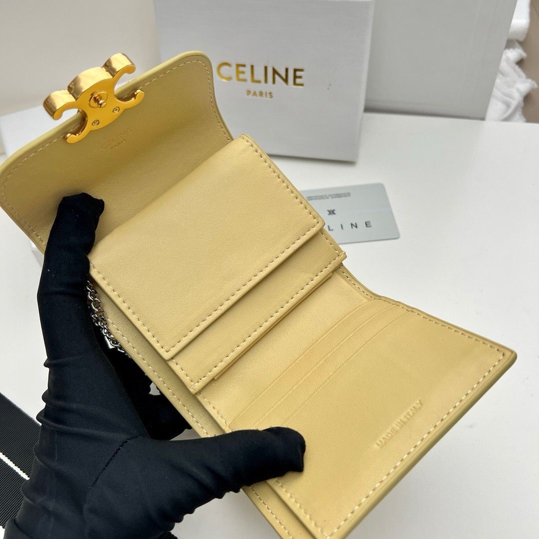 【直営】CELINE チェーンウォレット テキスタイル トリオンフ 直営】CELINE チェーンウォレット テキスタイル トリオンフ