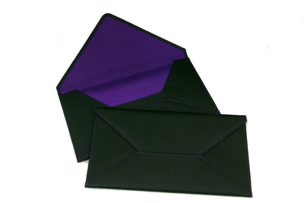 Color ブラック|パープル SANYU 牛革セレモニーケース 袱紗 ふくさ ブラック×パープル