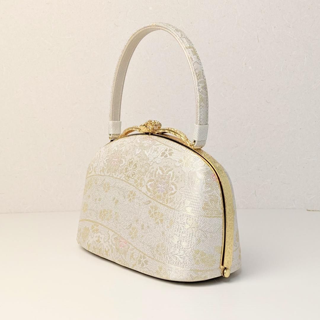 紗織 ブランド 草履 バッグ セット 帯地 シルバー フォーマル Lサイズ H4 紗織 ブランド 草履 バッグ セット 帯地 シルバー フォーマル Lサイズ