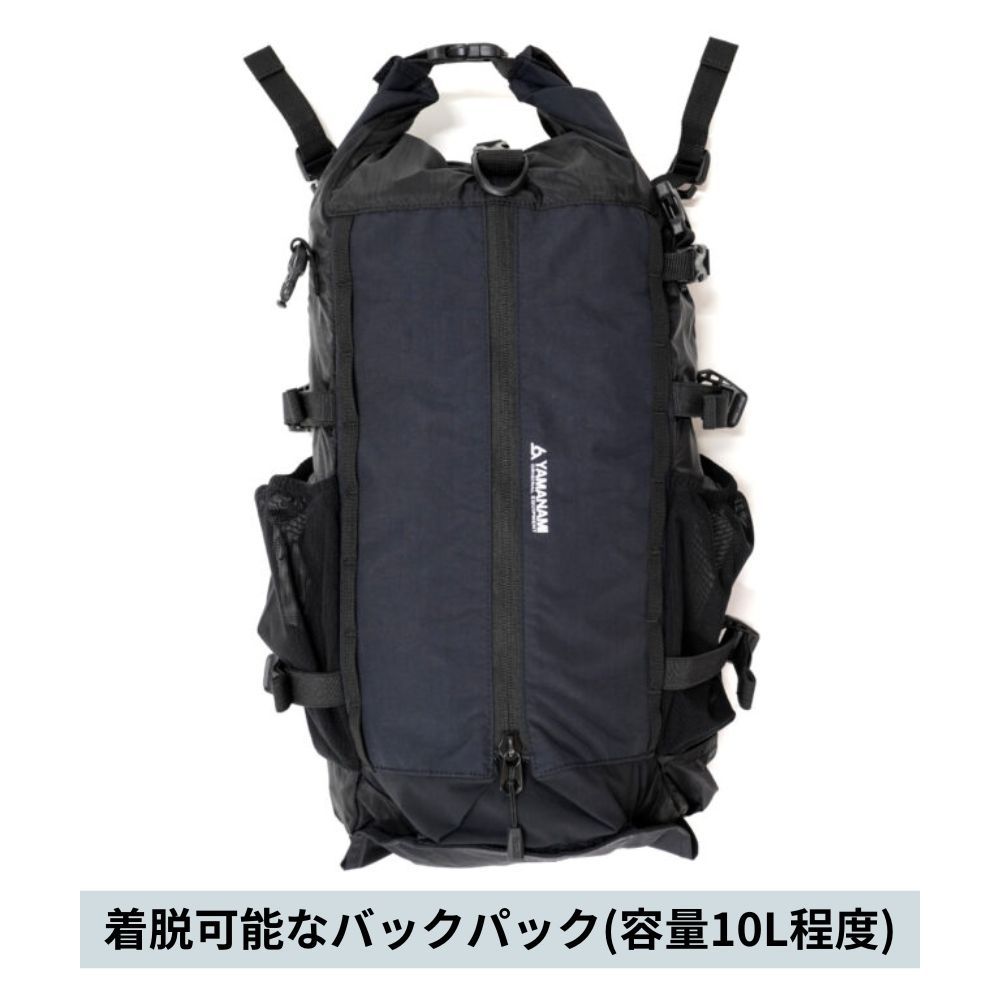 山波商店　モビリティベスト 山波商店 モビリティベスト ブラック フリーサイズ 渓流ベスト