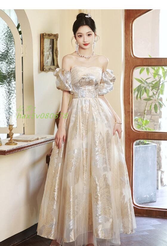 2025 イブニングドレス ノースリーブ ビスチェドレス 発表会ドレス 二次会ドレス 結婚式ドレス ベアトップ パーティードレス セクシードレス Aライン ング丈 hax5v080678