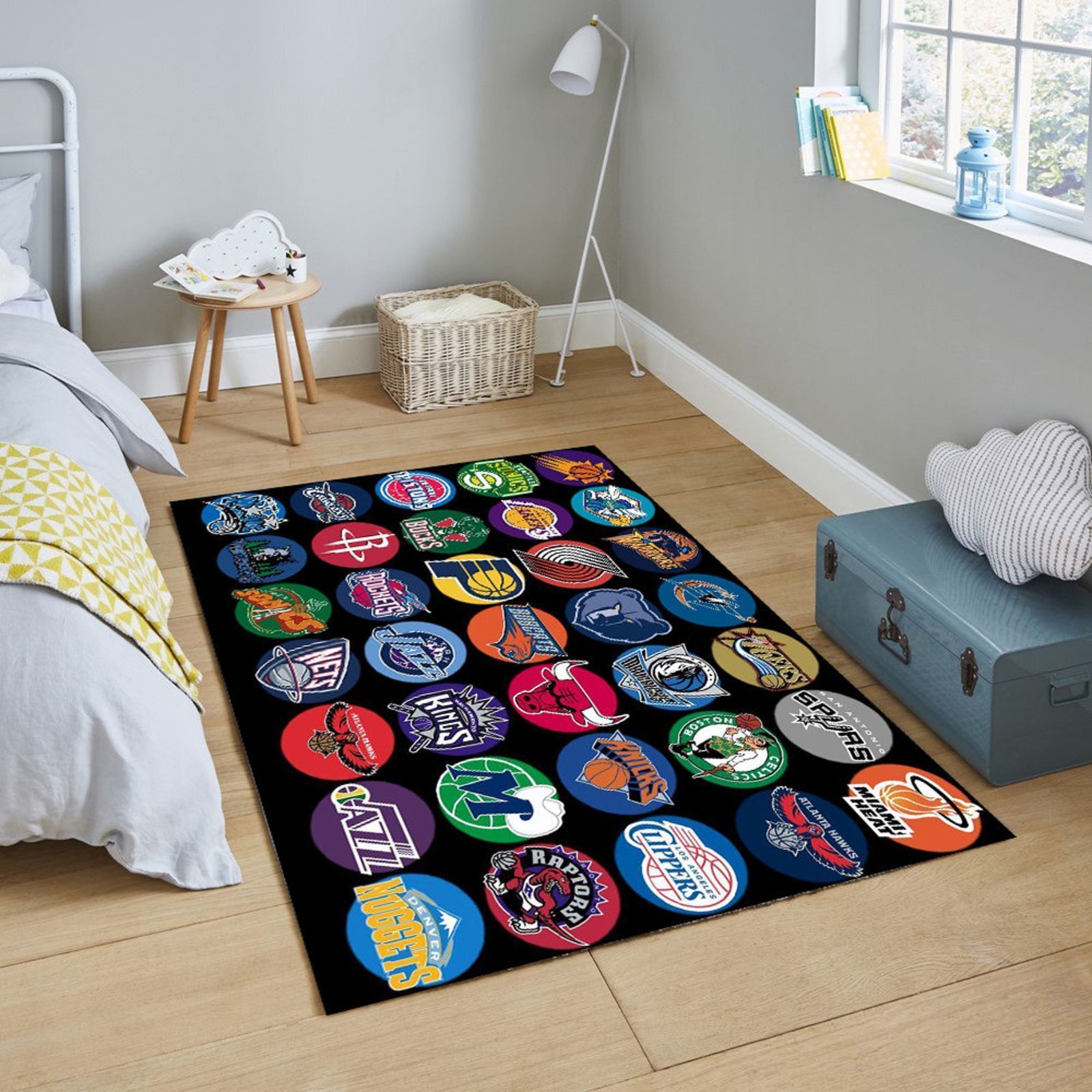 NBA　オールチム　カーペット 160cm×120cm フロアーマット