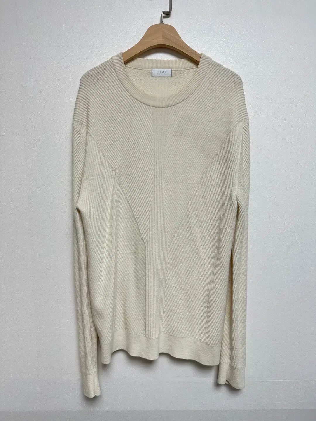 TIME HOMME ウール ニット セーター ベージュ （ XL ）