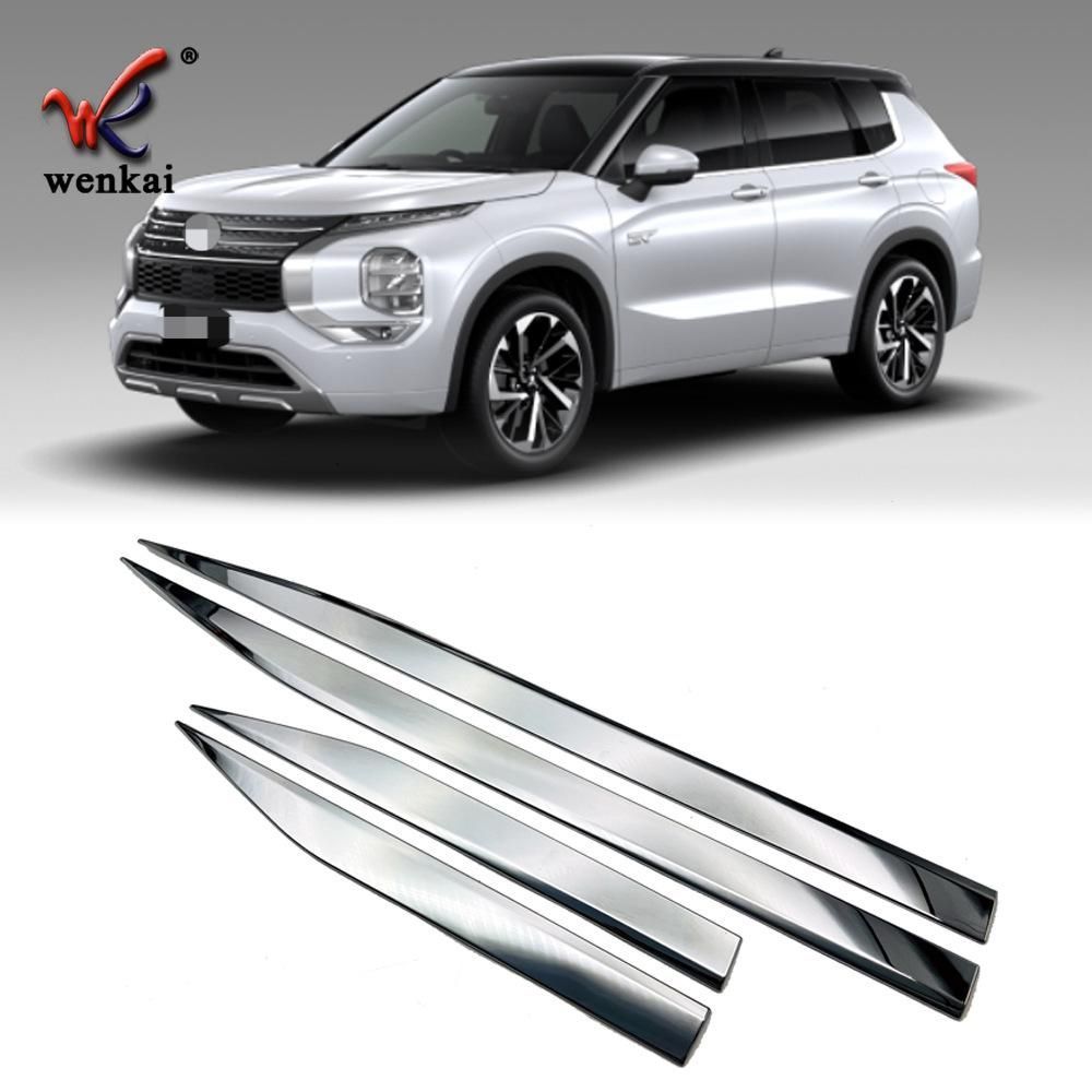 三菱22-23年モデル オーランド ABS製ドアエッジガード＆装飾パーツ 4枚セット 防衝突 車両保護用ステンレスエッジトリム ドアサイドバンパー用パーツ