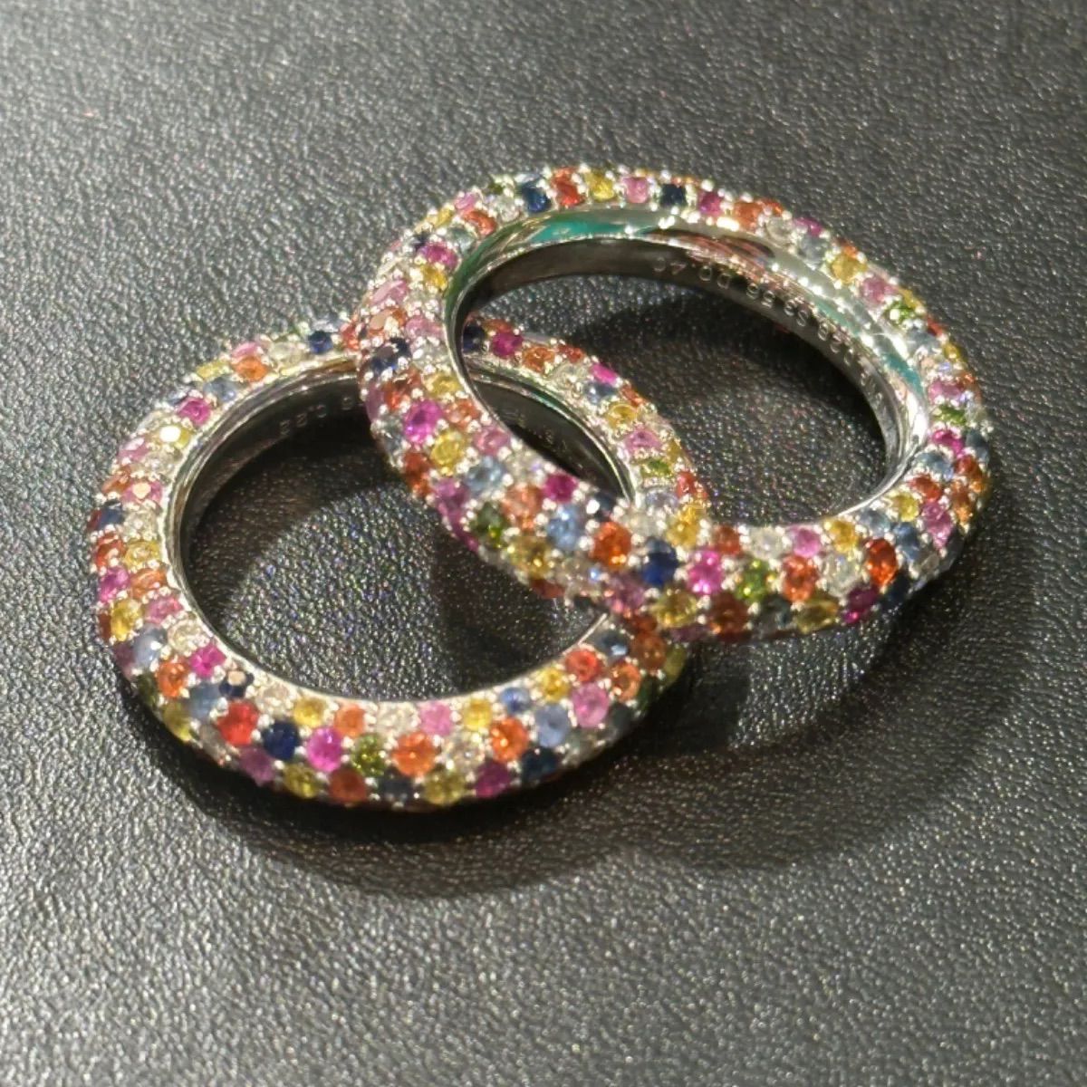 ポンテヴェキオK18WGエテルノ マルチカラーストーンリング - メルカリ