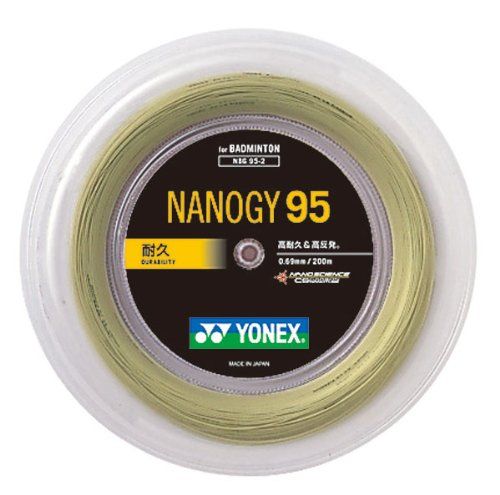 ヨネックス YONEX バドミントン ストリングス ナノジー95 0.69mm NBG95-2 コスミックゴールド ロール200m