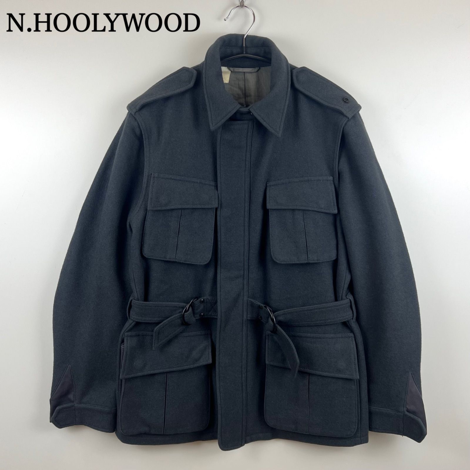 N.HOOLYWOOD archive 2way angora field jacket 102-C007 36 エヌハリウッド アンゴラ混 フィールドジャケット ミリタリー Nハリ ミスハリ