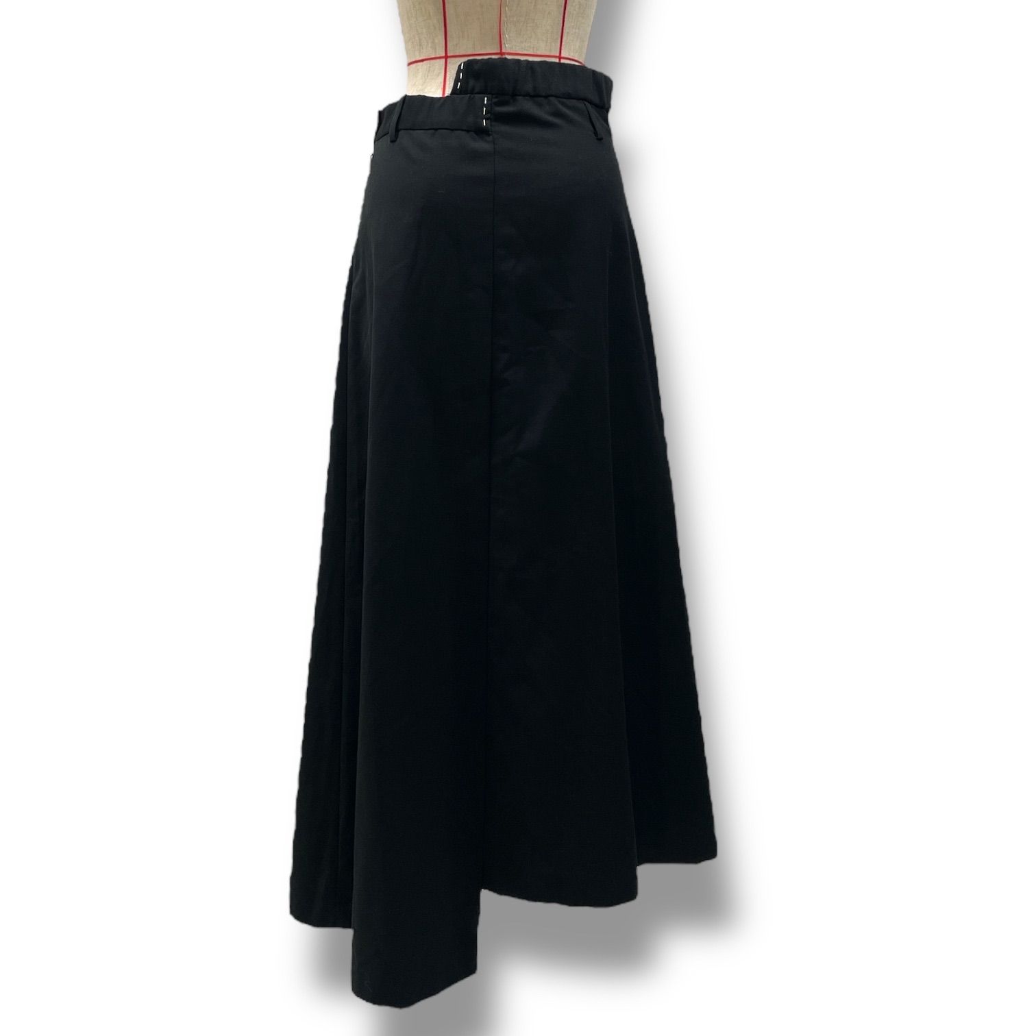 AMERI アメリ MIDI ASYMMETRY STITCH SKIRT アシンメトリー ステッチ スカート フ サイドファスナー 02210970450 黒 ブラック Mサイズ レディース 通年 ゴーゴー古着マルイ北千住店 22 No.1007 SIROKUMA-CORPORATION_COM