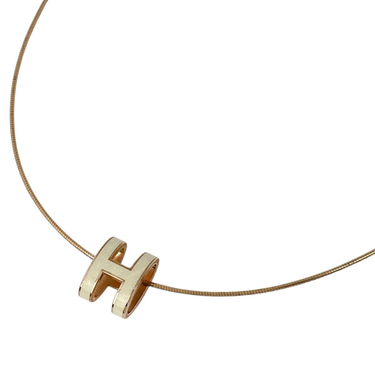 エルメス HERMES ポップアッシュ H ネックレス GP ゴールド
