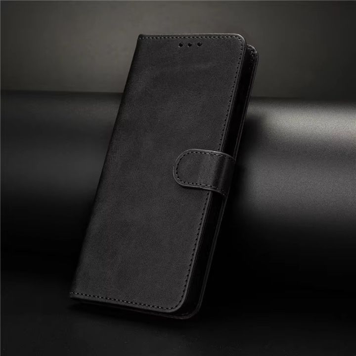 ブラック手帳型スマホケース PUレザー調