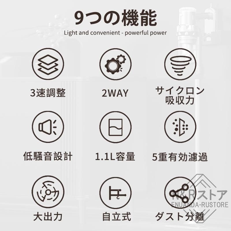 掃除機コード式サイクロン式コンパクト軽量静音ハンディー小型スティック型ハンディ30000paクリーナー強力吸引省エネ1.4kg