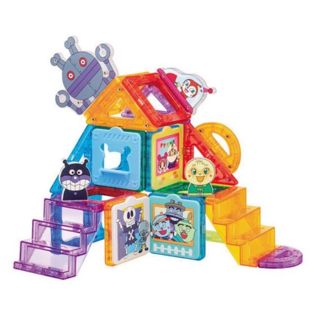 O BANDAI バンダイ アンパンマン マグパネル パチッと知育 たっぷり遊べるDXセット 1.5歳 おもちゃ ブロック パズル マグネット 人形 室内遊び ギフト プレゼント 誕生日 お祝い 贈り物 それいけ アンパンマン クリスマス 女の子 男の子