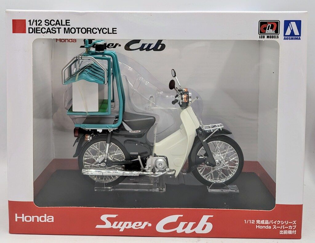 アオシマ 1/12完成品バイクシリーズ Honda スーパーカブ 出前機