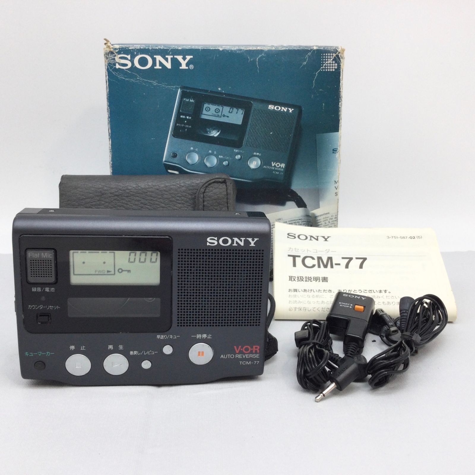SONY CASSETTE-CORDER TCM-77 ジャンク品① 【公式通販】