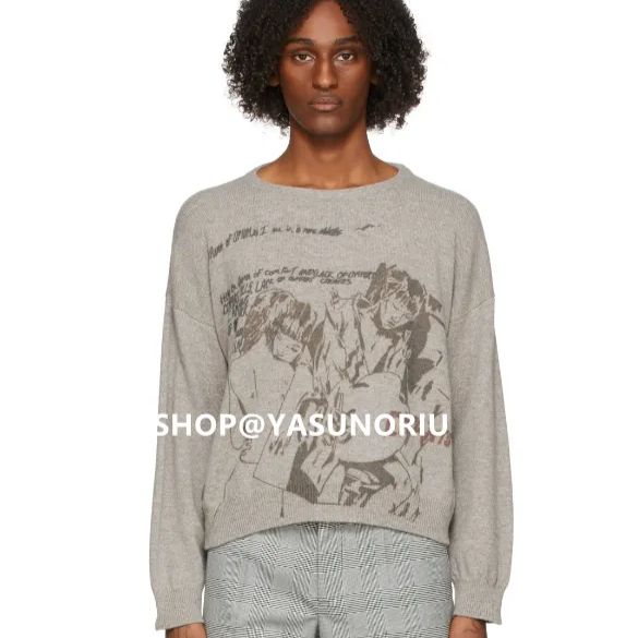 Enfants Riches Déprimés Beige 'The Drama of Opium' Crewneck Enfants Riches Déprimés Beige 'The Drama of Opium' Crewneck