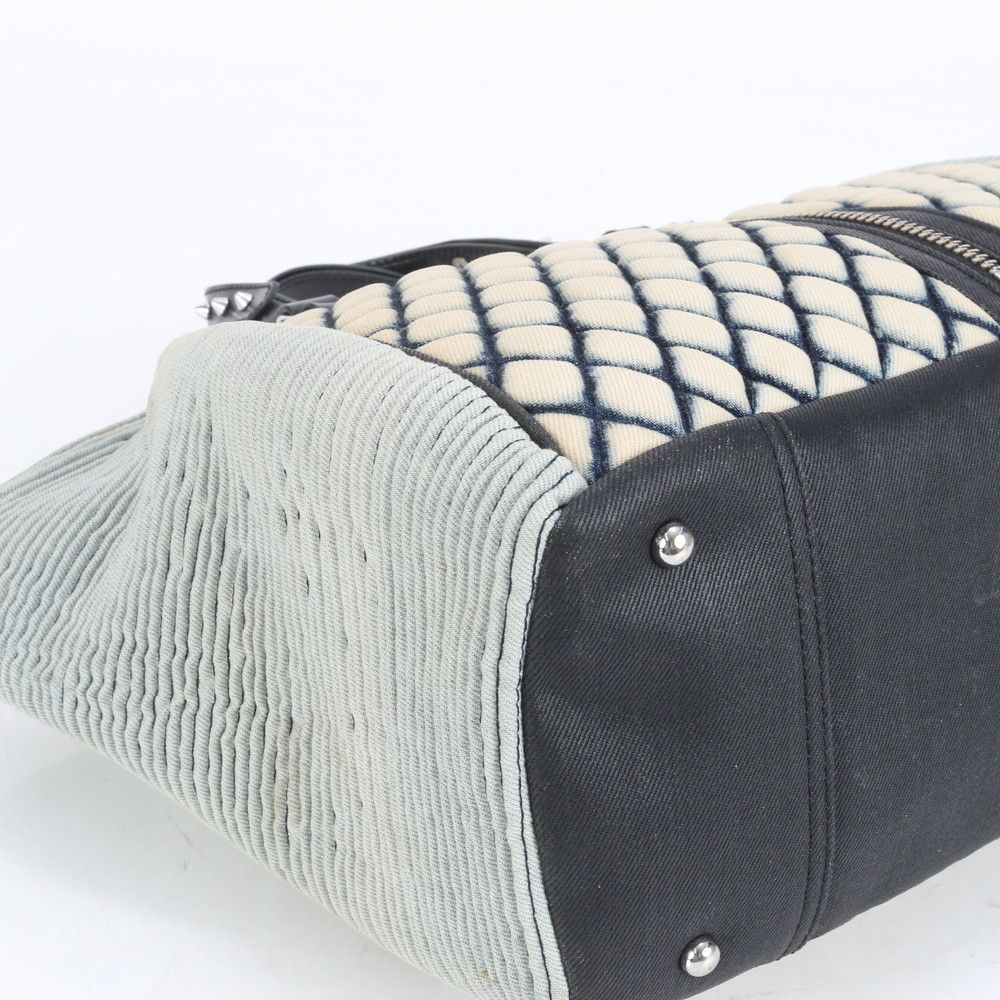 DIESEL ハンドバッグ キルティング 美品 ディーゼル キルティング ジップ スタッズ レザー 2WAY