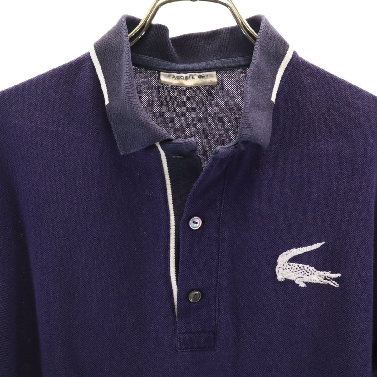 LACOSTE ラコステ 日本製 ビッグクロック 半袖 鹿の子 ポロシャツ 4 