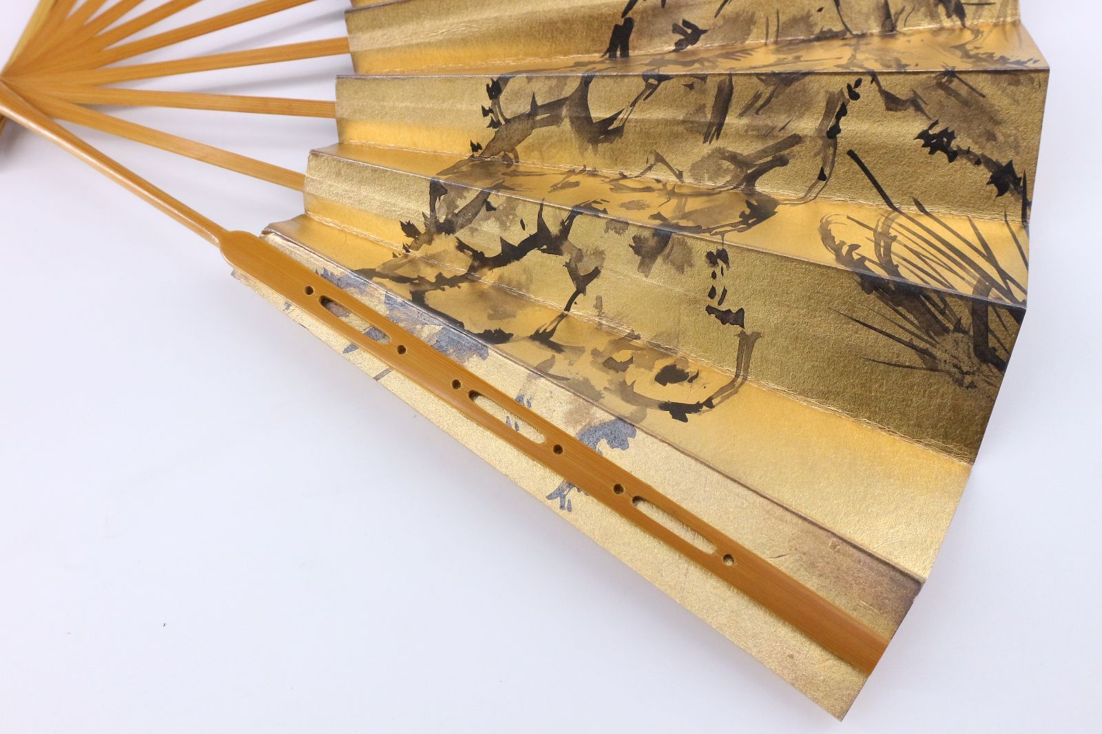 お値下げしました、扇子　京都十松屋福井謹製⑩ お値下げしました、扇子 京都十松屋福井謹製⑩ 扇子 絵付け花