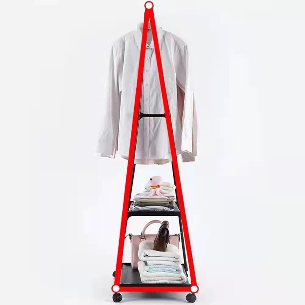 在庫セール】幅55×奥行42×高さ160cm ラック付き スタイルハンガー 頑丈