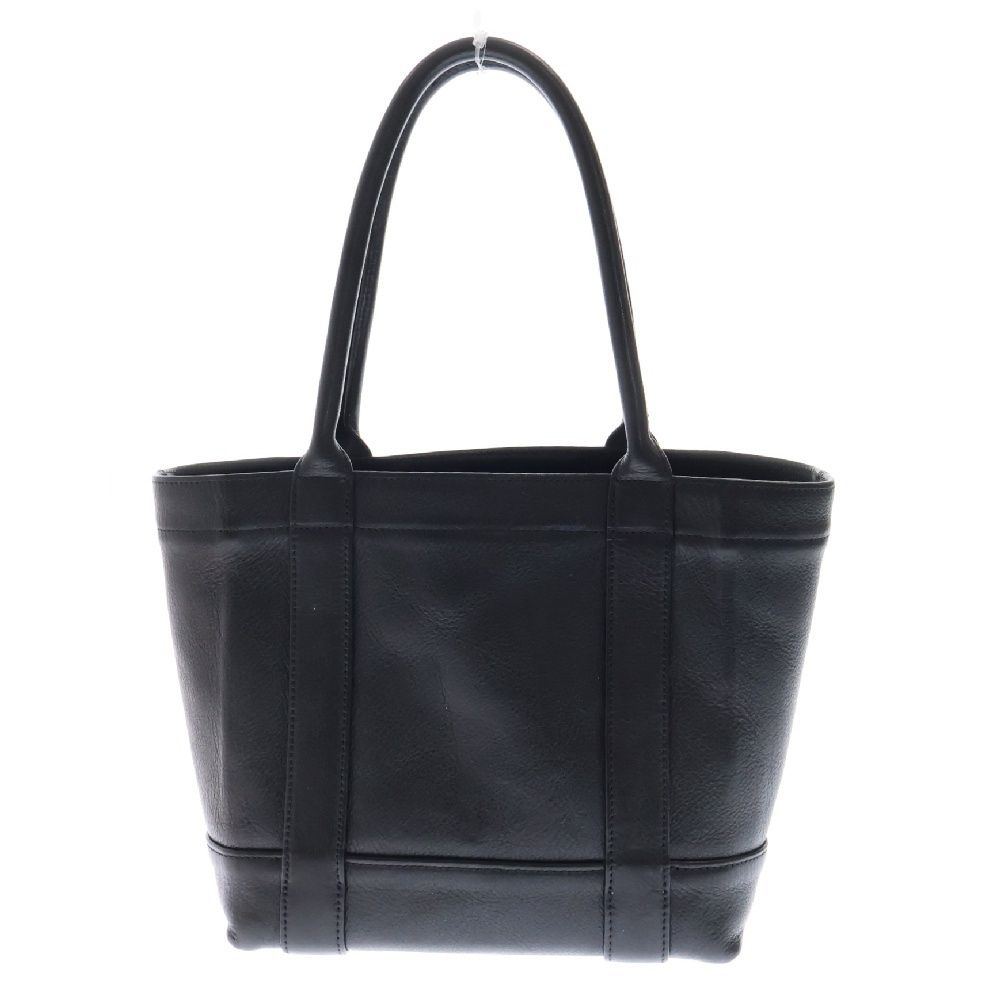 CHROME HEARTS (クロムハーツ) TOTE MINI スクロールラベル レザートートバッグ ブラック