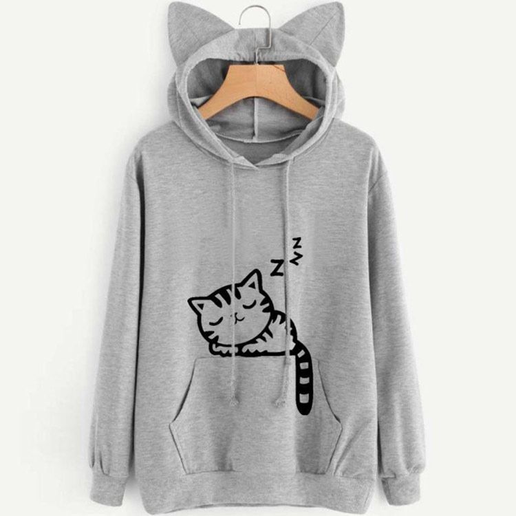 トレーナー スウェット 猫耳パーカー パーカー 送料無料 猫柄