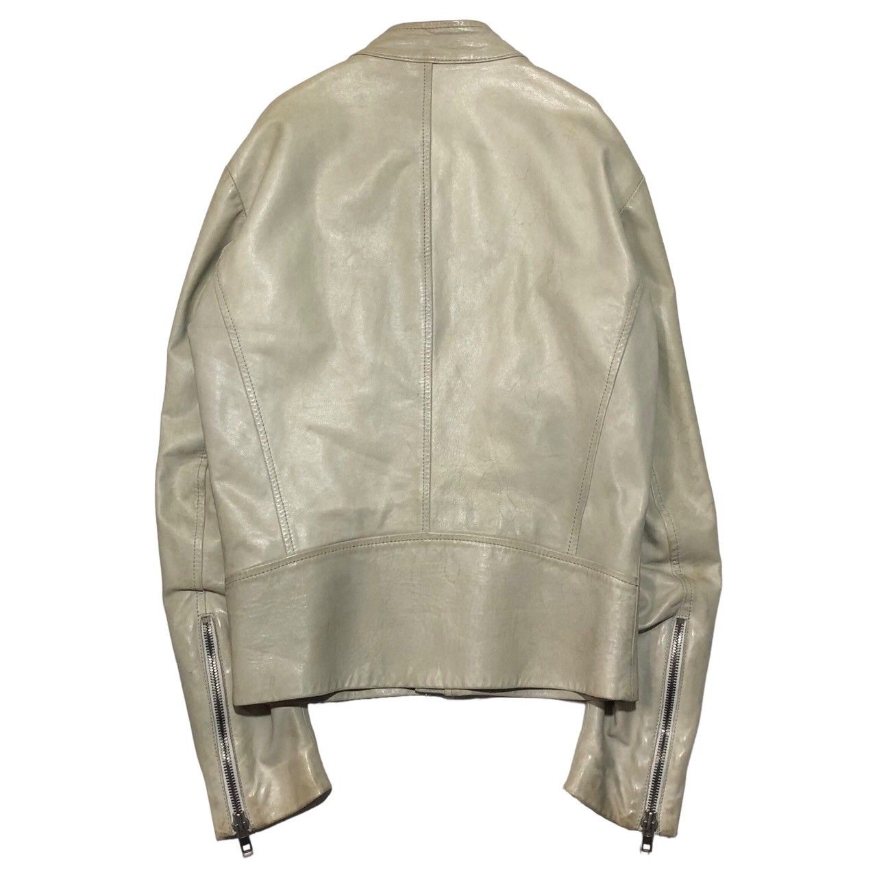 Martin Margiela 10(マルタンマルジェラ10) 09SS 本人期 5zip riders/Figure eight single  riders/八の字ライダースジャケット/牛革 30 AM 101 SIZE 44 クリーム - メルカリ