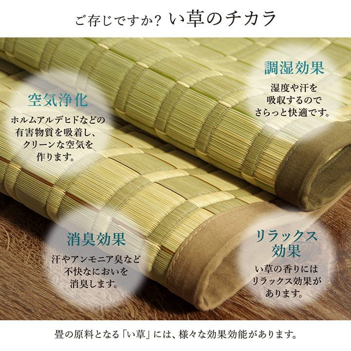 花ござ カーペット 松川 191×286cm 本間3畳 い草上敷き 畳