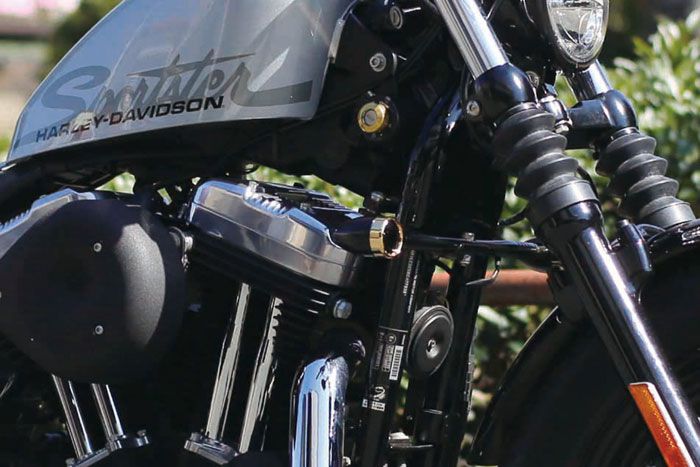 ナロー フレームマウントウインカーステー クロームメッキ 取付ネジサイズ M10-P1.25 1996〜22年スポーツスター