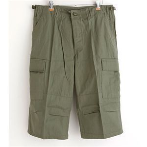 アメリカ軍 BDU クロップドカーゴパンツ ／迷彩服パンツ  リップストップ オリーブ 