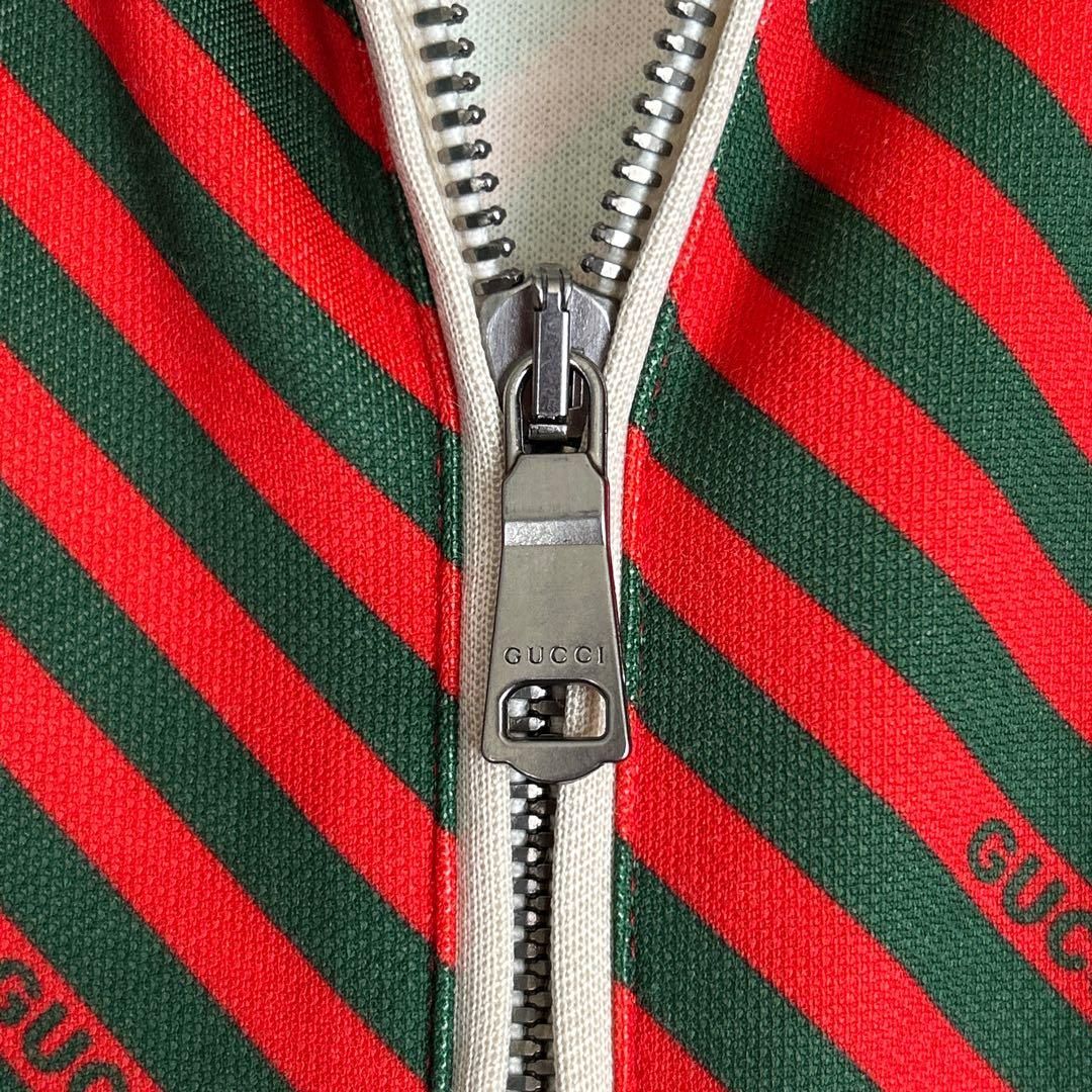 GUCCIグッチ　ストライプトラックジャケット　ジャージ セットアップA17 L GUCCIグッチ ストライプトラックジャケット ジャージ