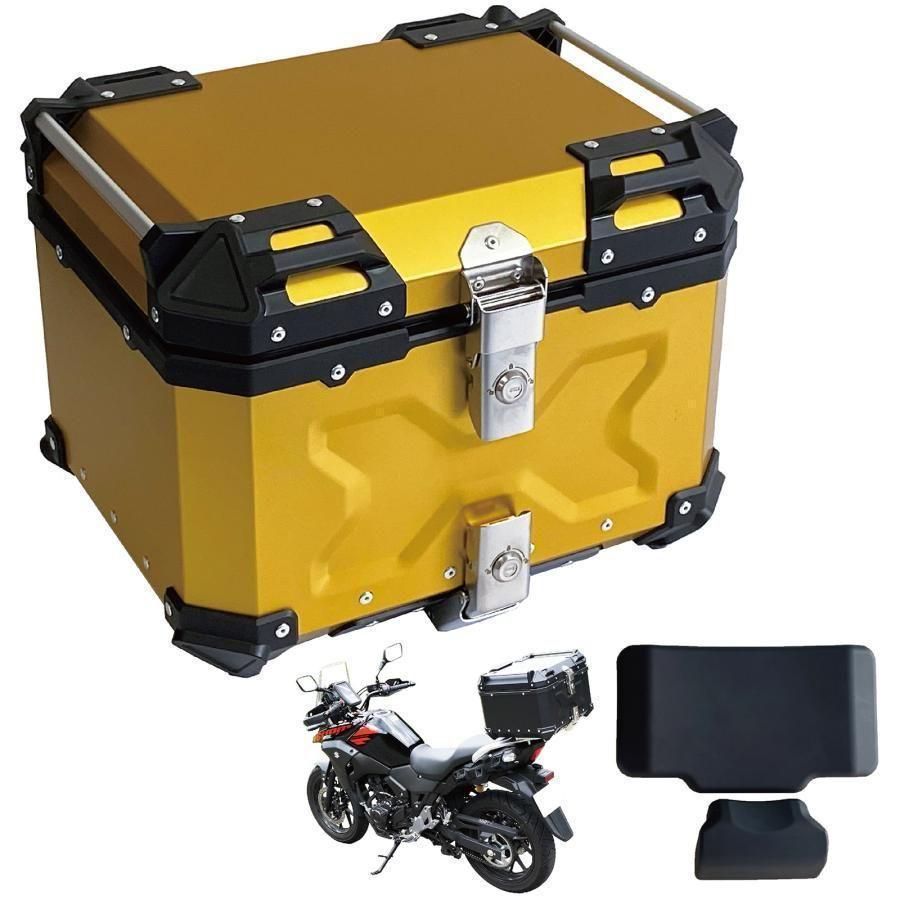 ️新品️リアボックス バイクリアボックス 【45L】 アルミ製 トップケース 金