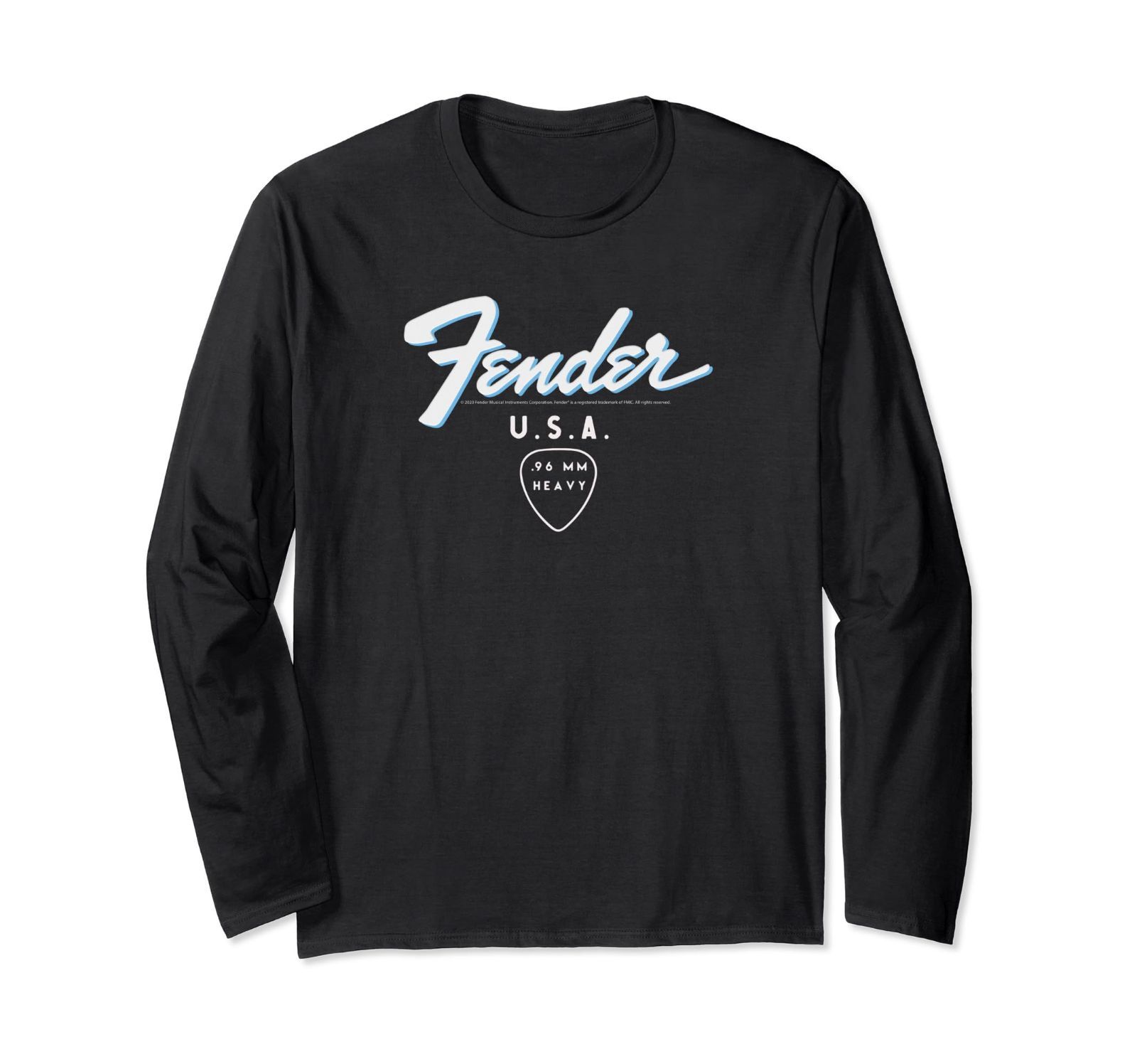 Fender U.S.A. .96 MM Heavy Classic Guitar Pick Poster 長袖Tシャツ