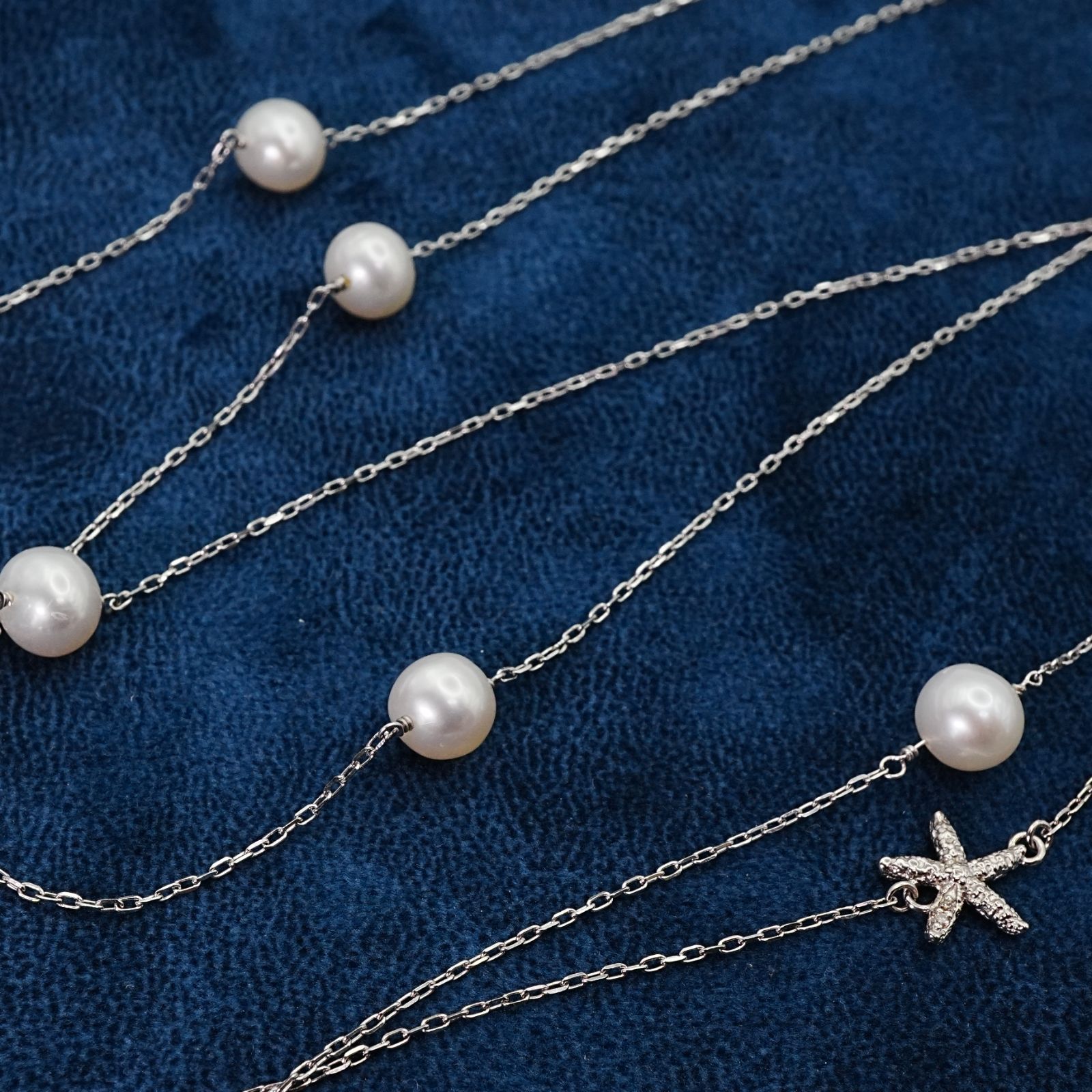 希少 アガット K10 ロングパール ネックレス 大塚寧々さん/24-4235