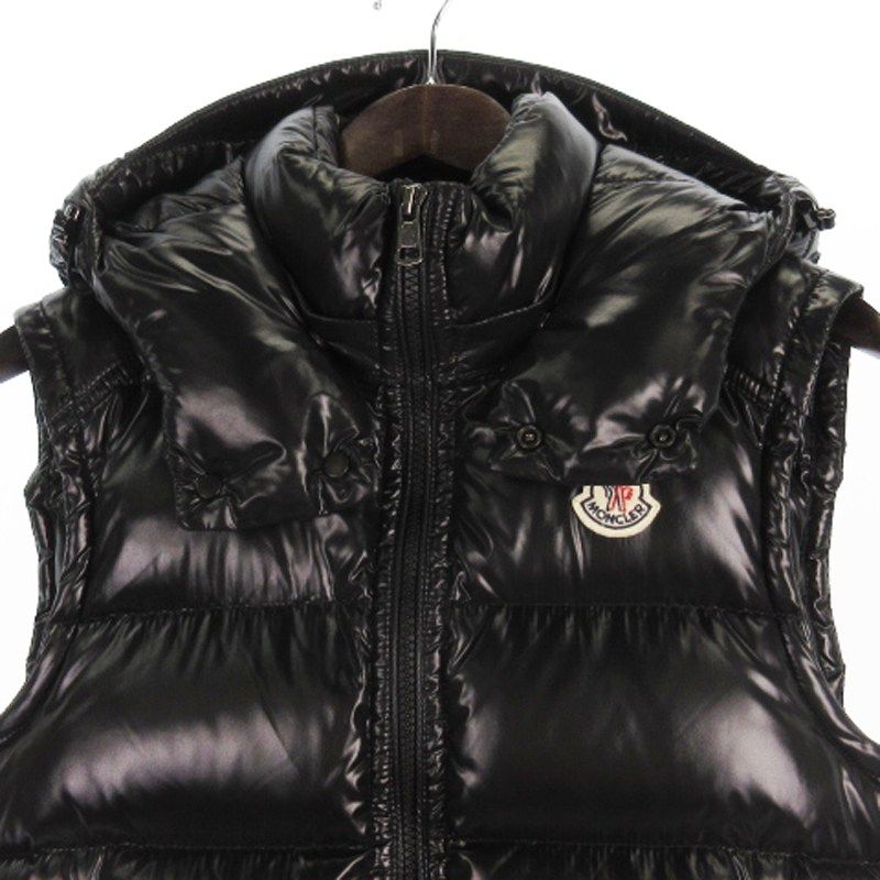 モンクレール】LACET ラセット ダウンベスト フーディ ブラック 0