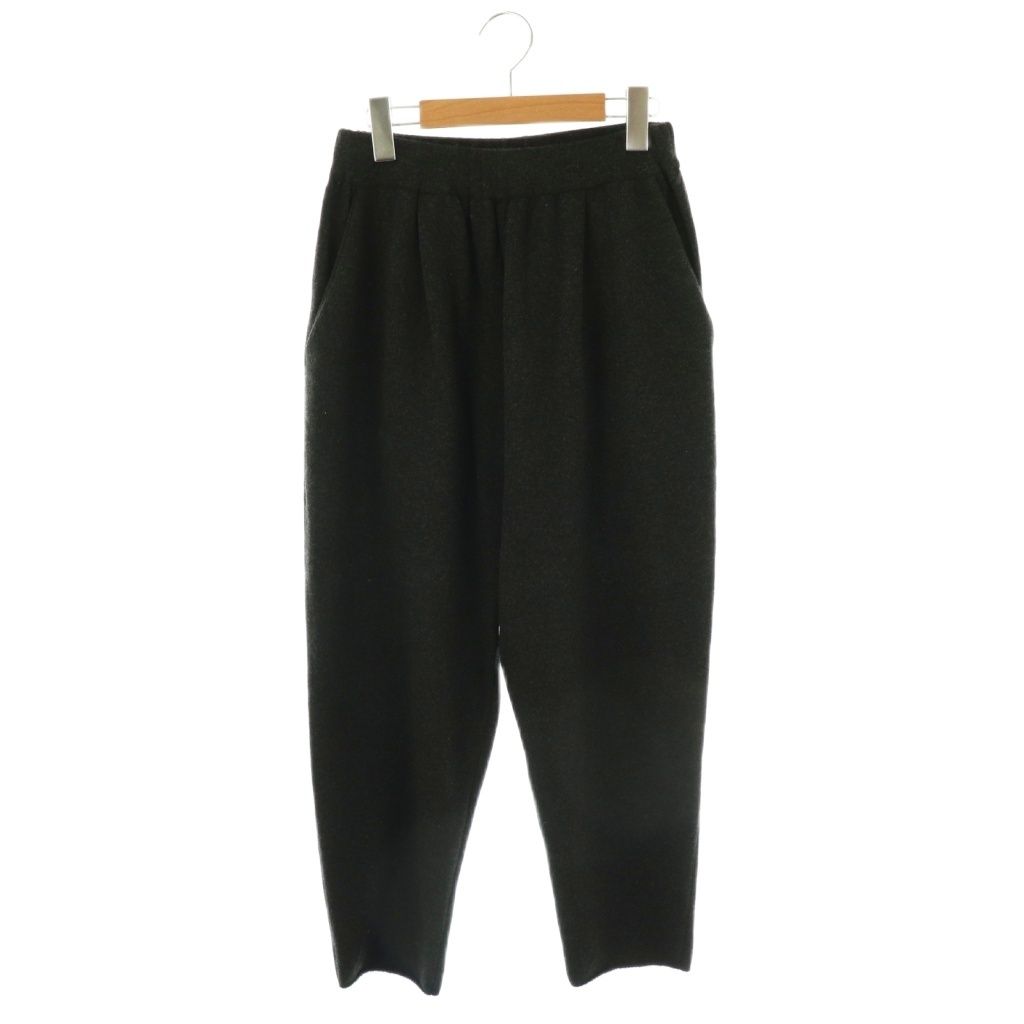 エヴァムエヴァ evam eva wool pile pants ニット テーパードパンツ イージー M チャコールグレー |DF OS
