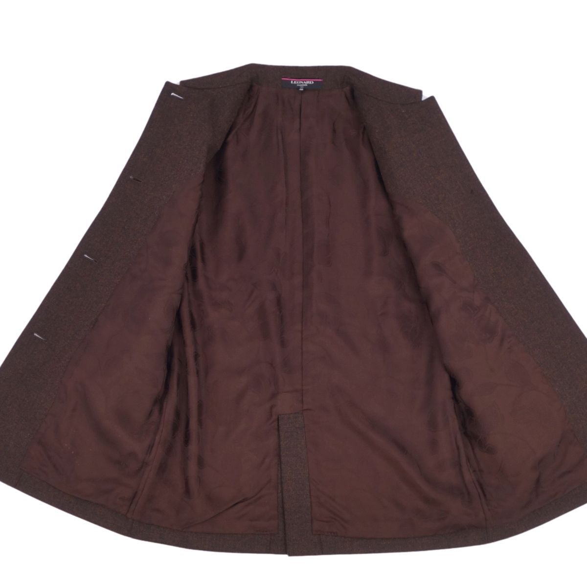 美品 レオナール LEONARD FASHION セットアップ スーツ テーラー 