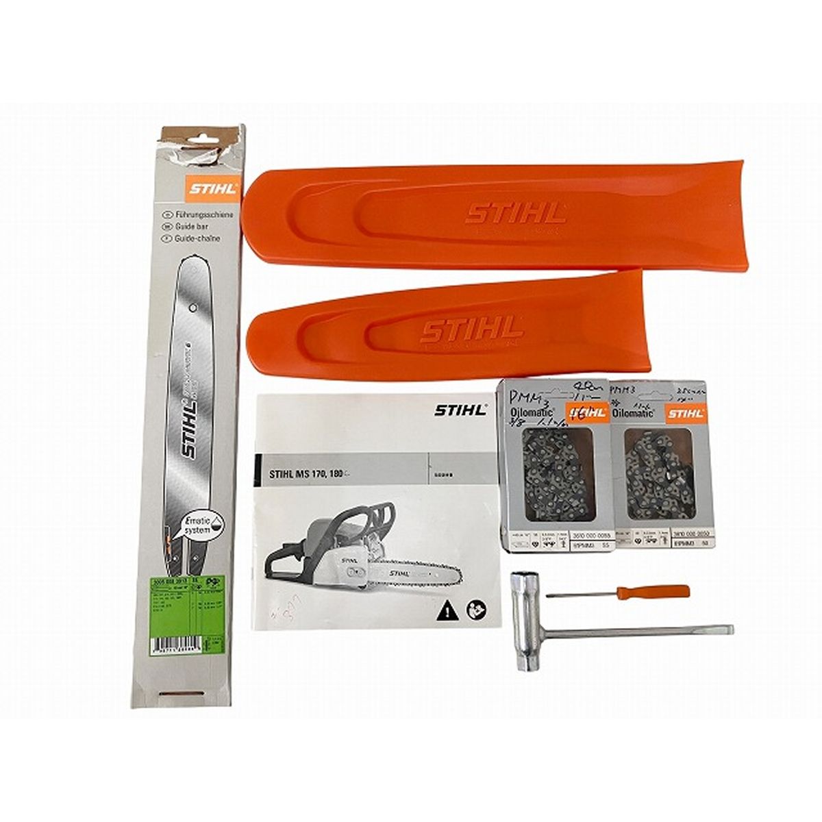 STIHL MS 180 C-BE D-71336 エンジン チェーンソー 替え刃付き 切断機 2016年製 電動工具 スチール O10420202