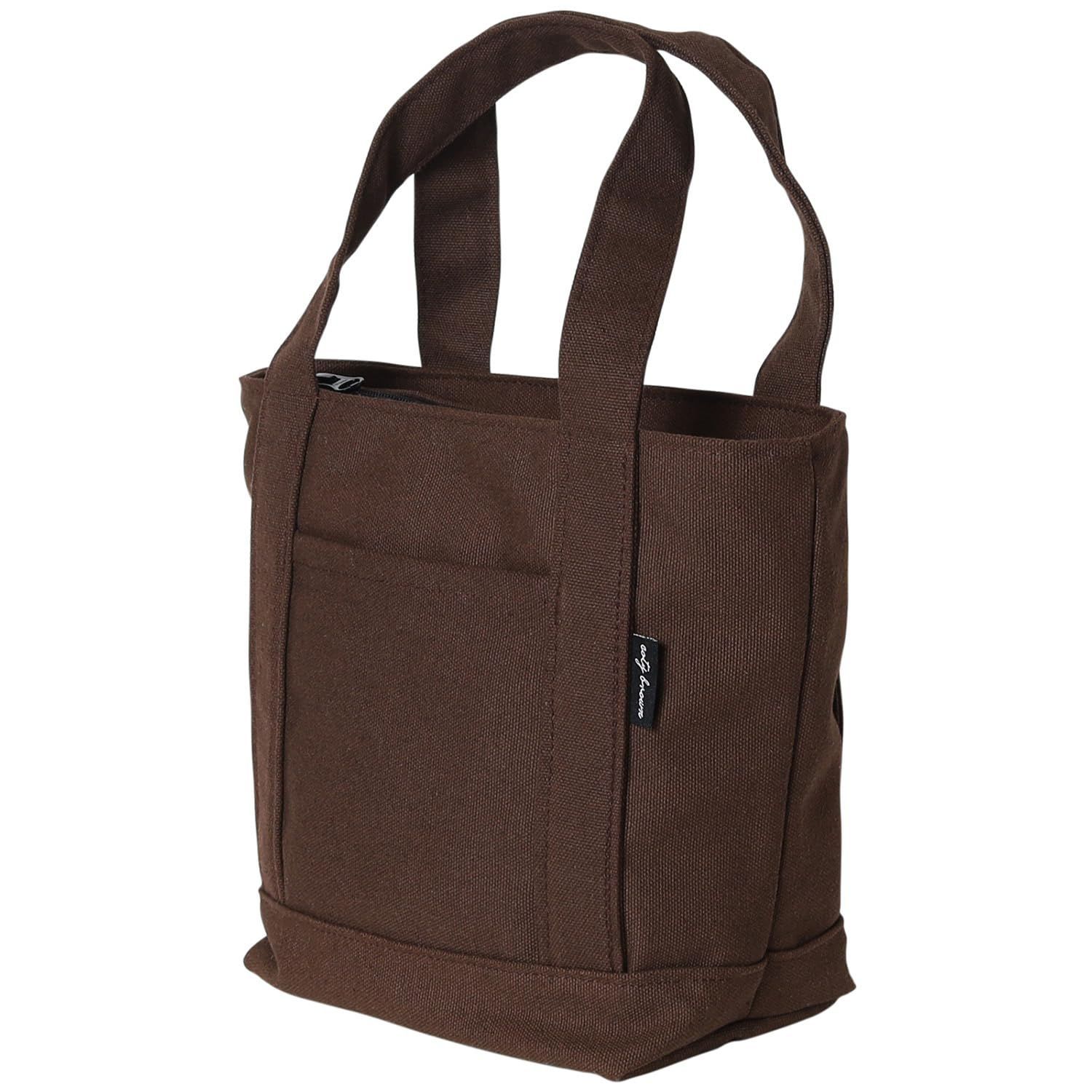 【人気商品】Brown] トートバッグ [Coty ミニトートバッグ キャンバス 帆布