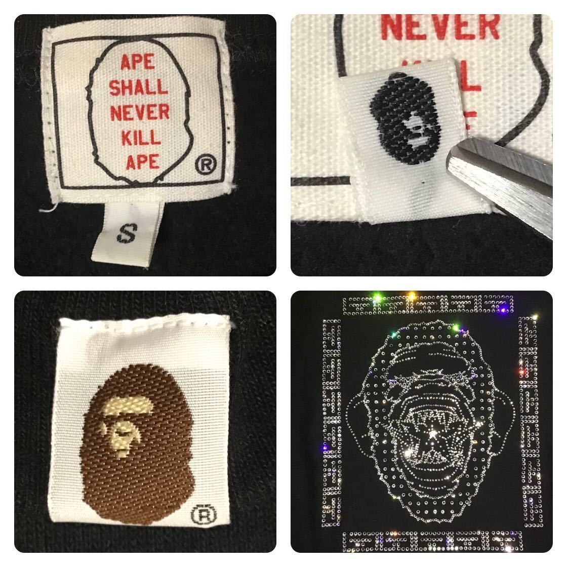 スワロフスキー 大猿 スウェット Mサイズ bathing ape スワロフスキー 大猿 スウェット Sサイズ black a bathing ape