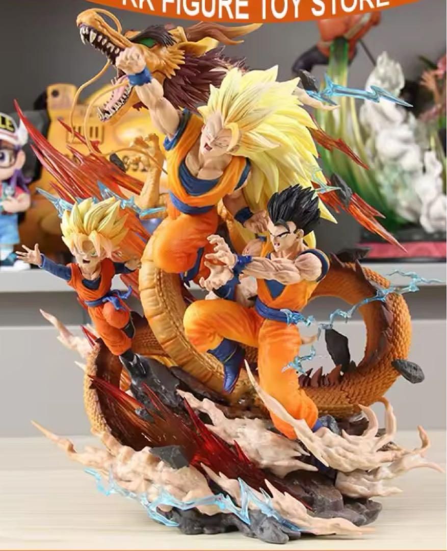 親子波 孫悟飯 孫悟空ドラゴンボール フィギュア　29cm 箱有り