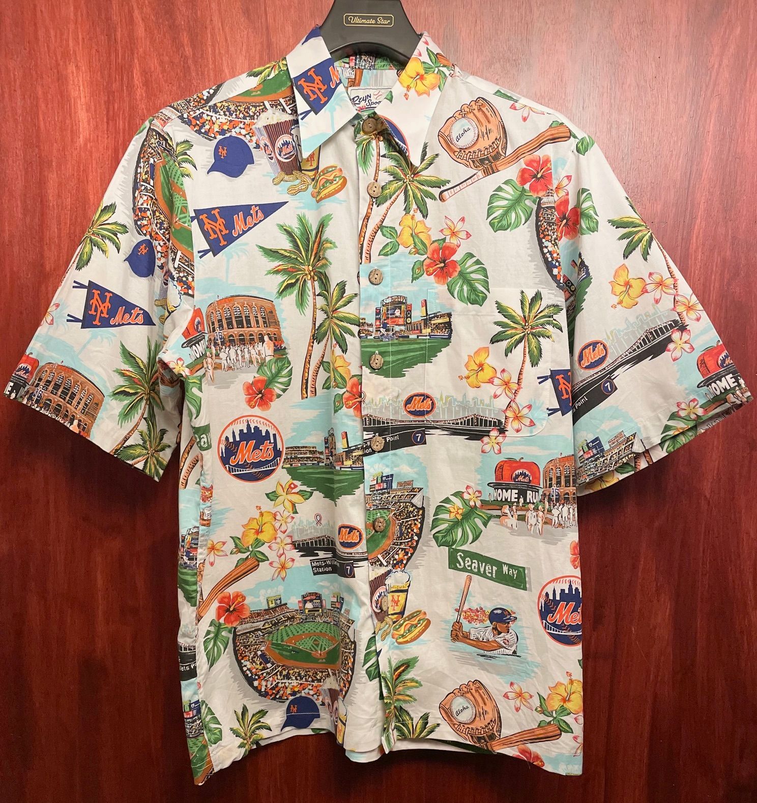 激レア MADE IN KOREA製 オフィシャル品 Reyn Spooner × MLB NEW