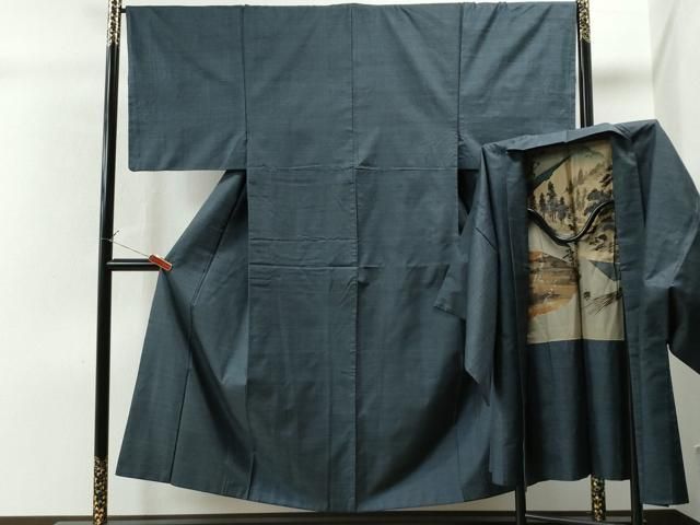 平和屋着物●男性　本場大島紬　アンサンブル　100亀甲　総詰め　正絹　逸品　CAAS7448yc 平和屋着物○男性 本場大島紬 アンサンブル 100亀甲 総詰め 正絹 逸品